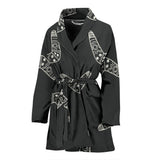 Hand Drawn Boomerang Australian Aboriginal Ornament Women'S Bathrobe