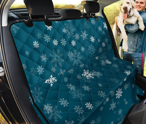 Snowflake Pattern Dark Background Dog Car Seat Covers