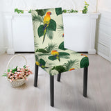 Beautiful Parrot Palm Leaves Pattern Dining Chair Slipcover