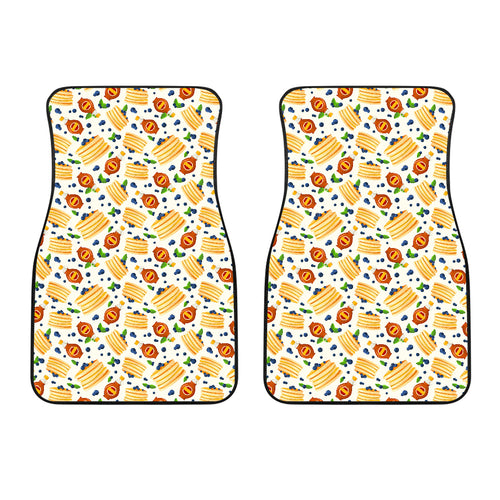 Pancake Pattern Print Design 02 Front Car Mats