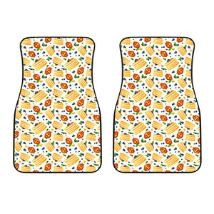 Pancake Pattern Print Design 02 Front Car Mats
