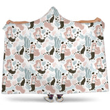 Cute Mermaid Pattern Hooded Blanket