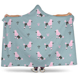 Poodle Dog Pattern Hooded Blanket