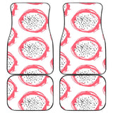 Hand Drawn Dragon Fruit Front And Back Car Mats