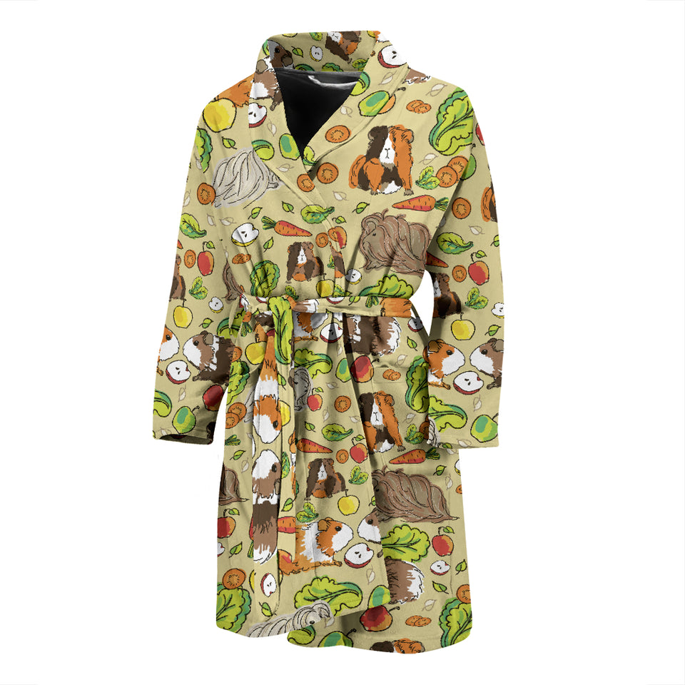 Guinea Pig Pattern Print Design 04 Men's Bathrobe