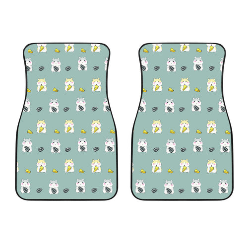 Cute Hamster Cheese Pattern Front Car Mats