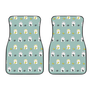 Cute Hamster Cheese Pattern Front Car Mats