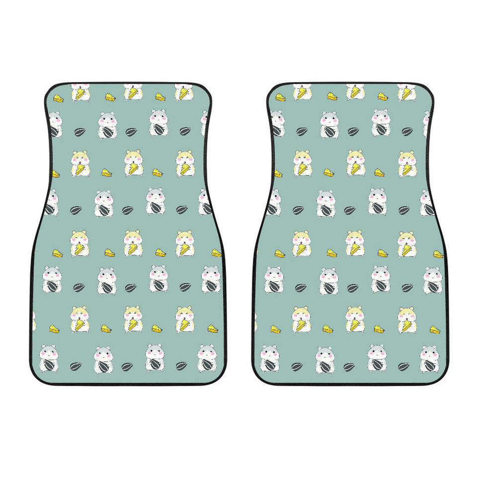 Cute Hamster Cheese Pattern Front Car Mats