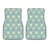 Cute Hamster Cheese Pattern Front Car Mats