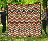 Zigzag  Chevron Colorful Pattern Premium Quilt