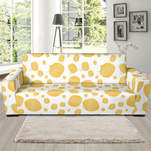 Potato Chips Pattern Print Design 03  Sofa Slipcover