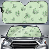 Broccoli Sketch Pattern Car Sun Shade
