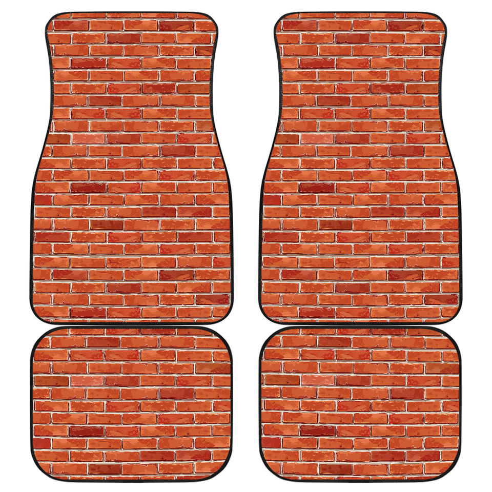 Brick Printed Pattern Print Design 03 Front and Back Car Mats