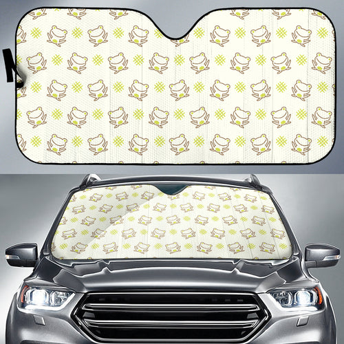 Cute Cartoon Frog Baby Pattern Car Sun Shade