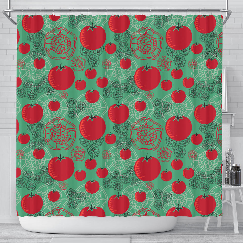 Tomato Design Pattern Shower Curtain Fulfilled In US