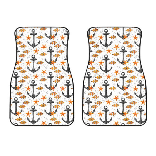 Clown Fish Pattern Print Design 02 Front Car Mats