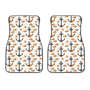 Clown Fish Pattern Print Design 02 Front Car Mats