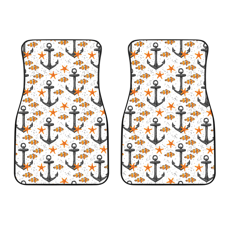 Clown Fish Pattern Print Design 02 Front Car Mats