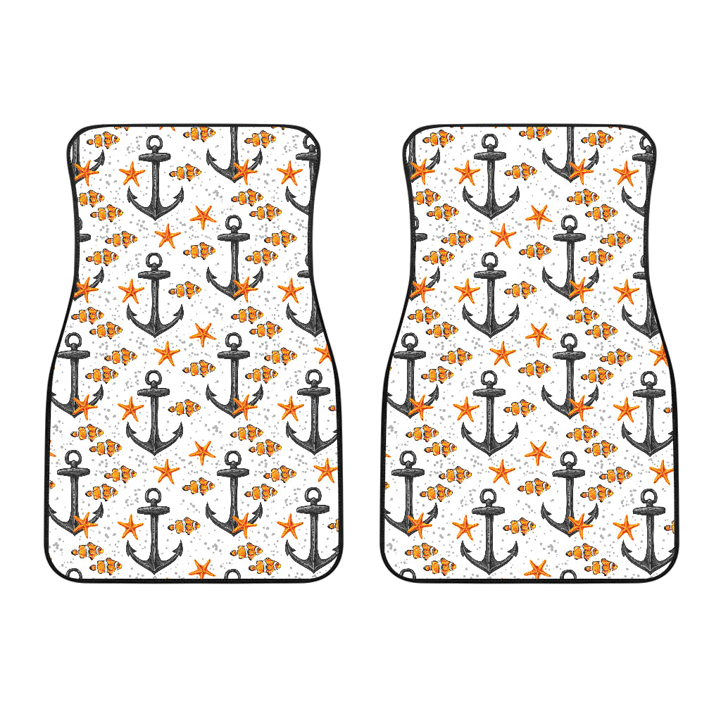 Clown Fish Pattern Print Design 02 Front Car Mats
