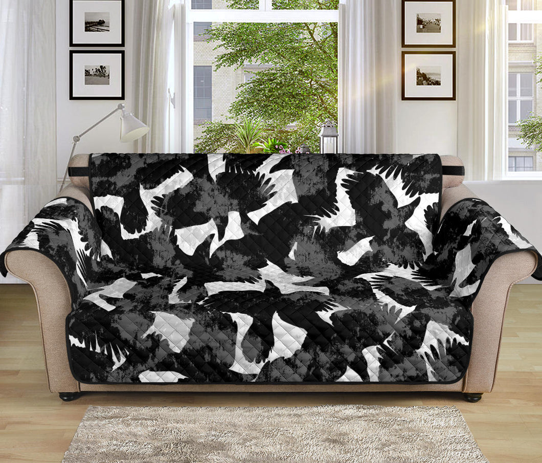 Crow illustration pattern Sofa Cover Protector