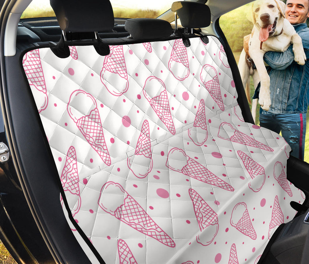 Hand Drawn Ice Cream Pattern Dog Car Seat Covers