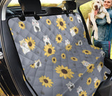 Cute Hamster Sunflower Pattern Background Dog Car Seat Covers