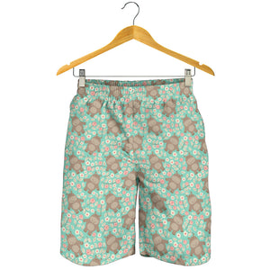 Hippopotamus Pattern Print Design 02 Men Shorts
