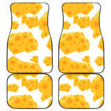 Cheese Slice Pattern Front And Back Car Mats