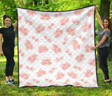 Pink Sakura Cherry Blossom Pattern Premium Quilt