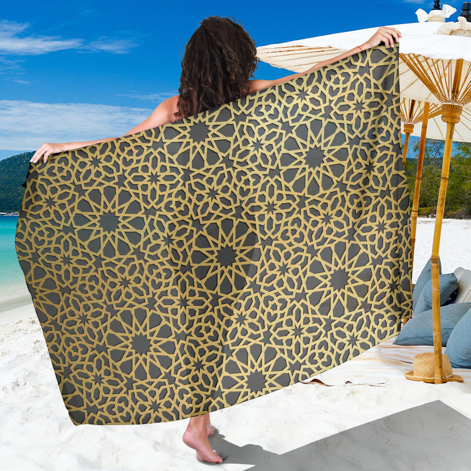 Arabic Star Gold Pattern Sarong