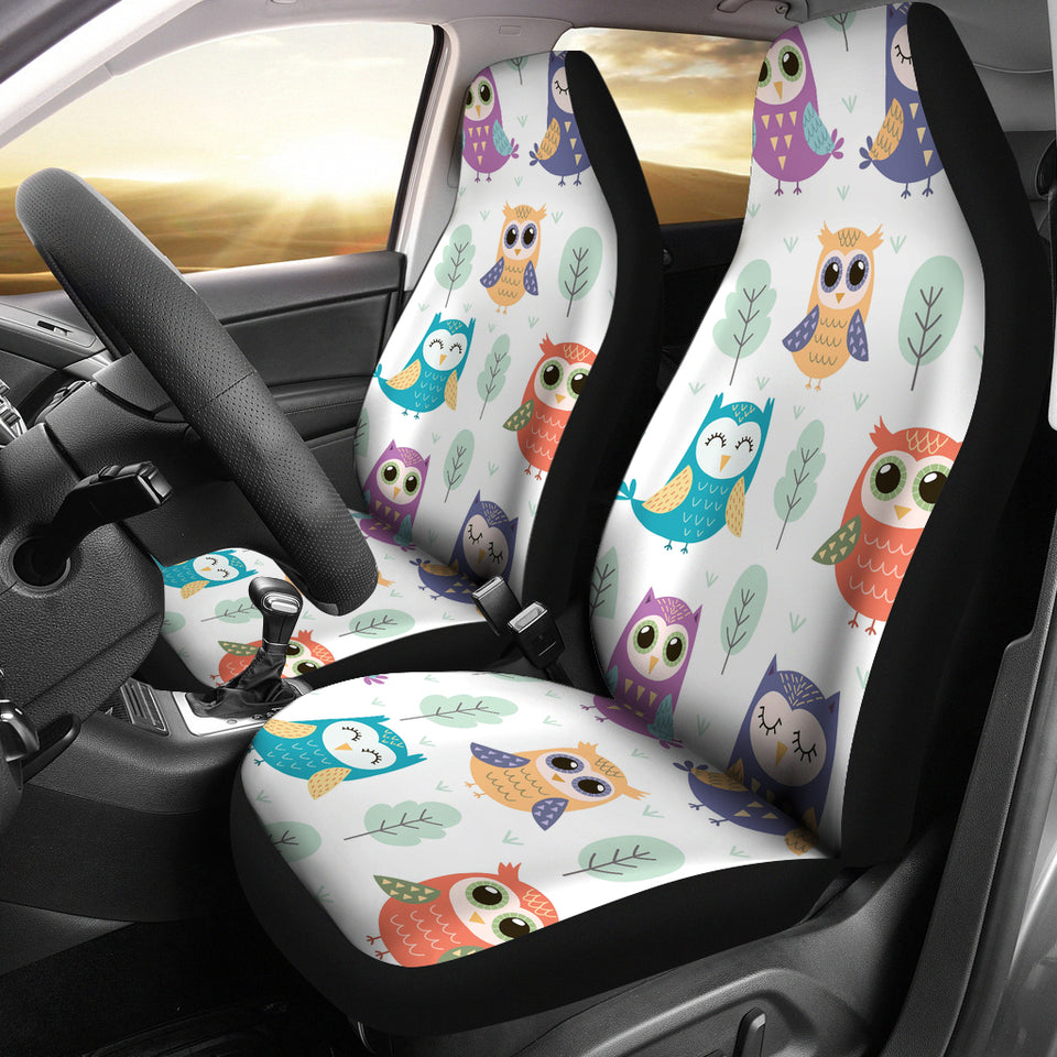 Cute Owl Pattern Universal Fit Car Seat Covers