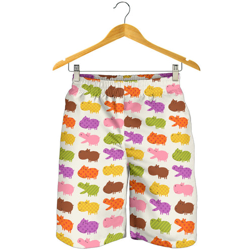 Hippopotamus Pattern Print Design 01 Men Shorts