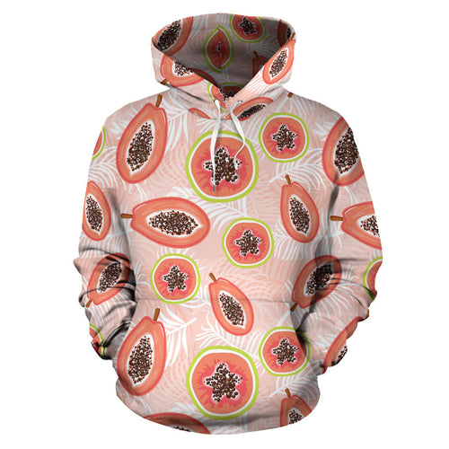 Papaya Leaves Pattern Men Women Pullover Hoodie