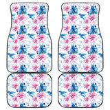 Hummingbird Pattern Print Design 02 Front and Back Car Mats