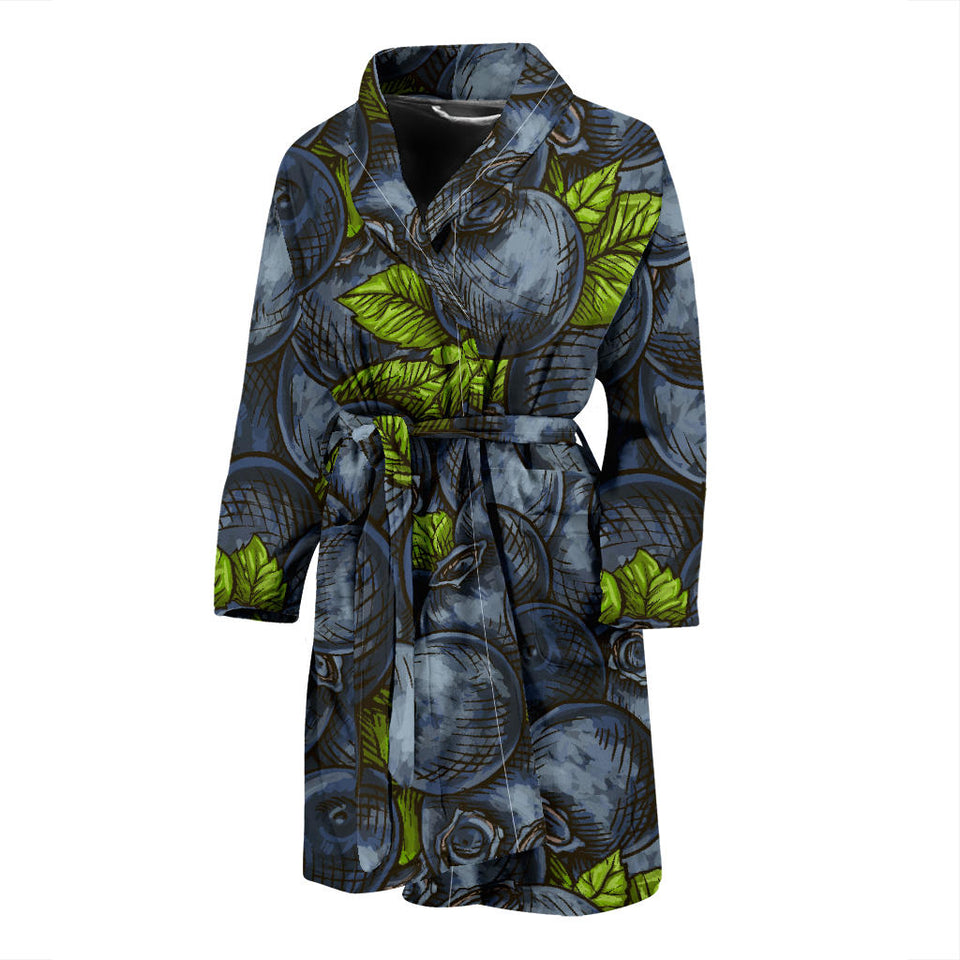 Blueberry Pattern Men'S Bathrobe