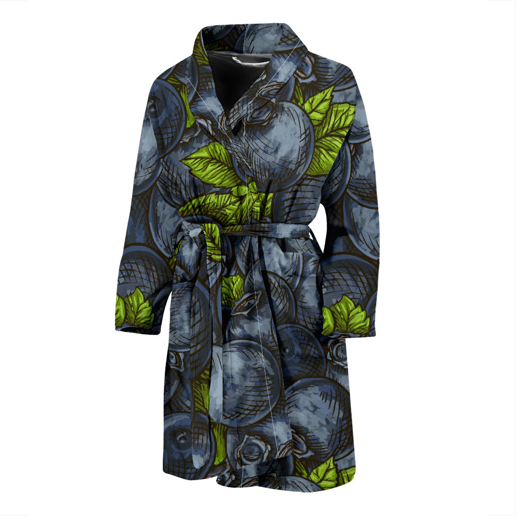 Blueberry Pattern Men'S Bathrobe