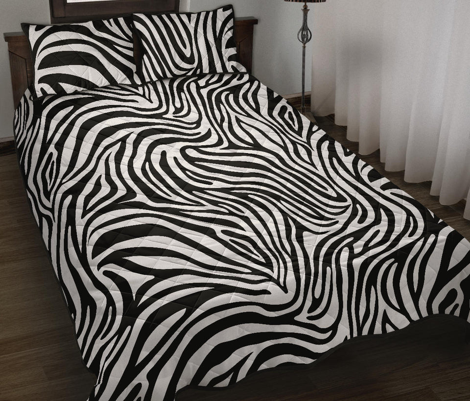 Zebra skin pattern Quilt Bed Set
