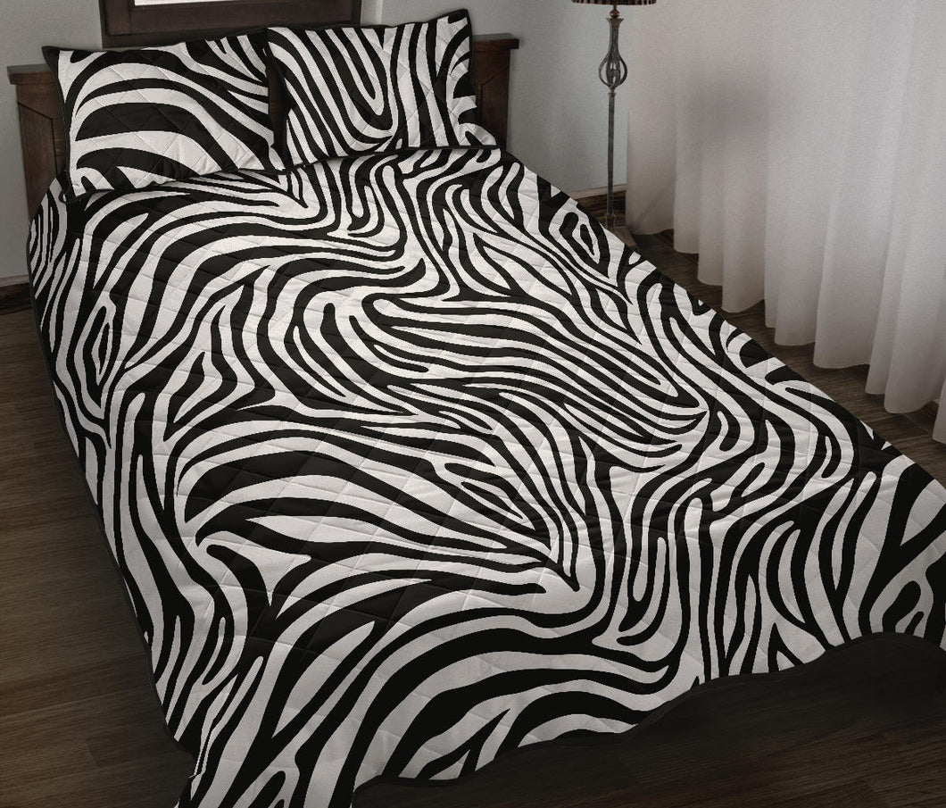 Zebra skin pattern Quilt Bed Set