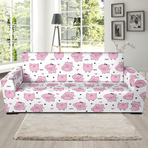 Pig Pattern Print Design 03  Sofa Slipcover