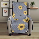 Cute hamster sunflower pattern background Chair Cover Protector