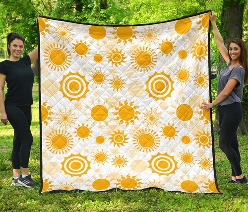 Sun Design Pattern Premium Quilt