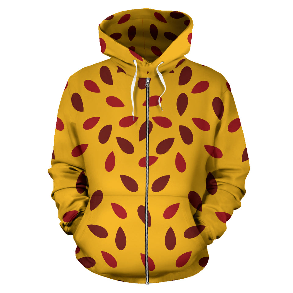 Passion Fruit Texture Zip Up Hoodie