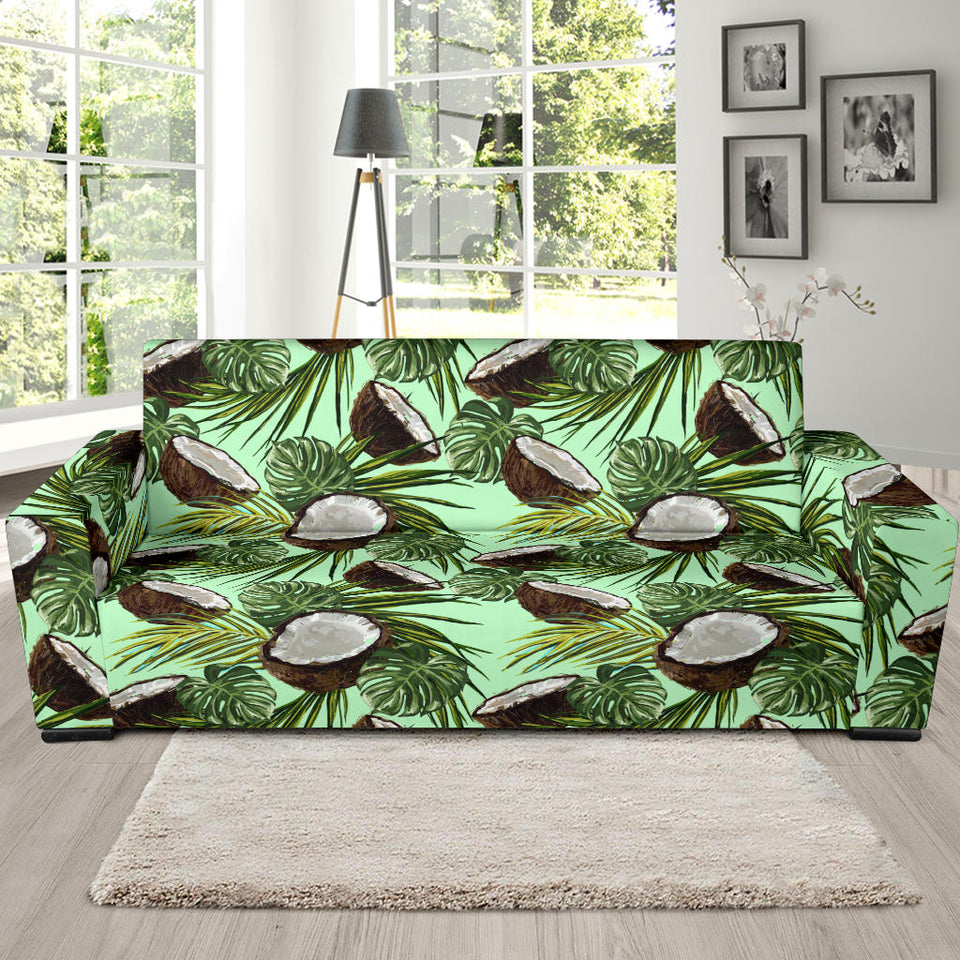 Coconut Pattern Print Design 02 Sofa Slipcover