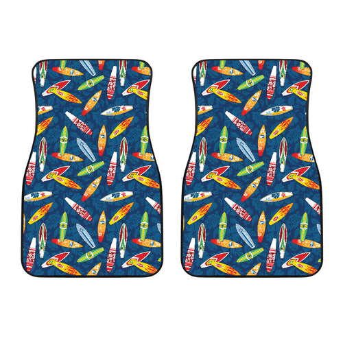 Surfboard Pattern Print Design 01 Front Car Mats