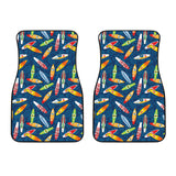 Surfboard Pattern Print Design 01 Front Car Mats