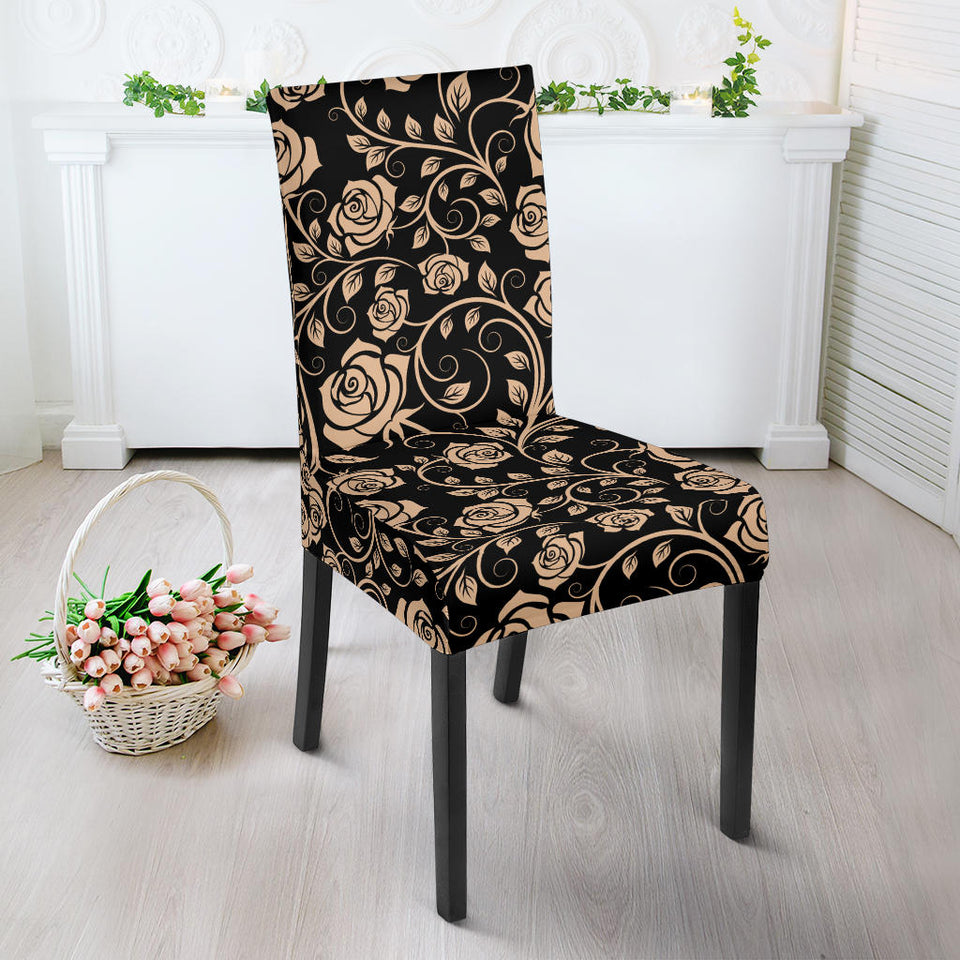 Rose Pattern Print Design 04 Dining Chair Slipcover