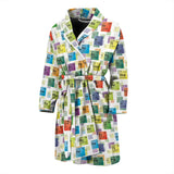 Chemistry Periodic Table Pattern Print Design 05 Men's Bathrobe