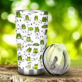 Sketch Funny Frog Pattern Tumbler