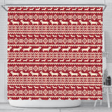 Dachshund Nordic Pattern Shower Curtain Fulfilled In US