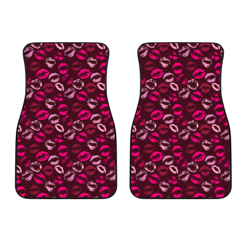 Lips Pattern Print Design 03 Front Car Mats